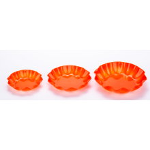 3pcs plastic fruit plate snacks plate 3PK